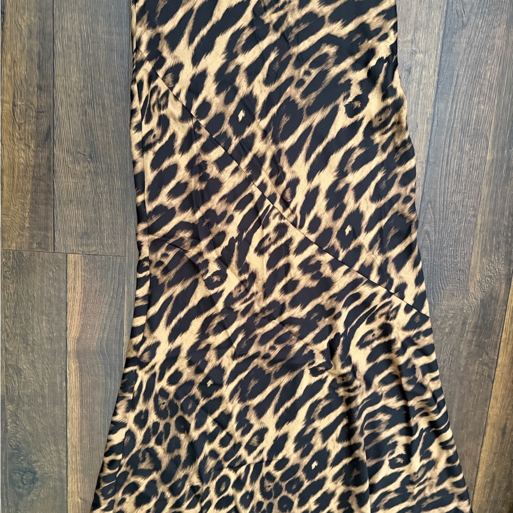 Commense Animal Print Midi Skirt
